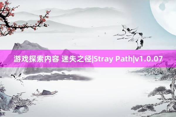 游戏探索内容 迷失之径|Stray Path|v1.0.07